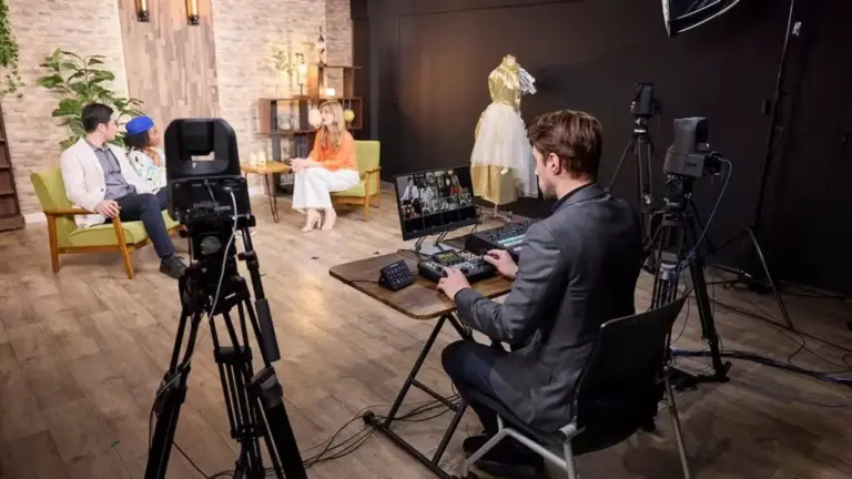 Live production setup με Canon PTZ κάμερες, controller και monitor