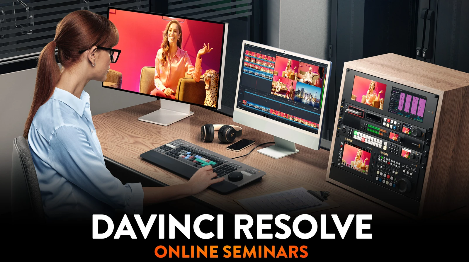 Official Blackmagic Design visual for the DaVinci Resolve online seminars