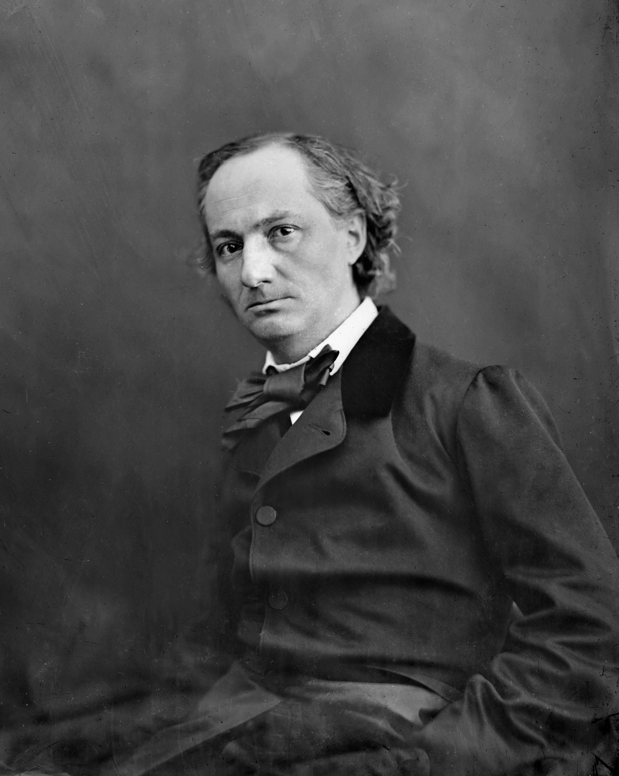 Ασπρόμαυρο πορτρέτο του Charles Baudelaire από τον Nadar