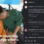 Το επίσημο Instagram post δείχνει το Pixel effect να κάνει pixelated ένα άτομο σε Story