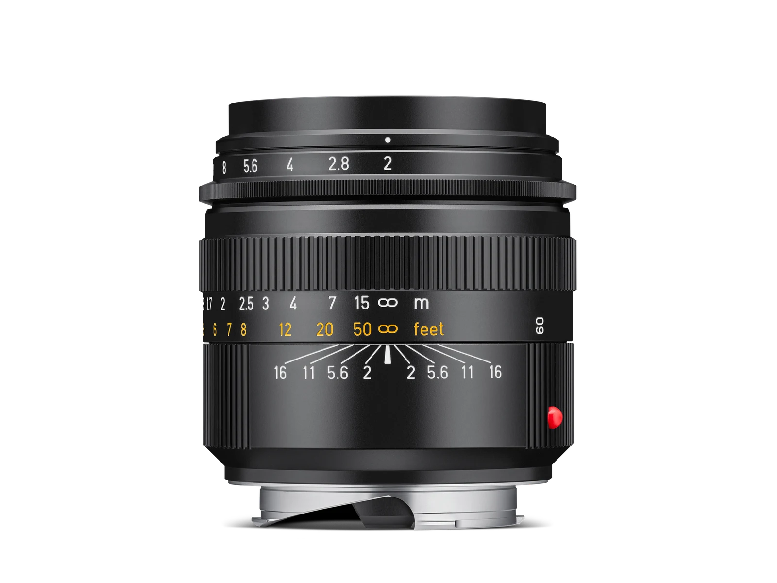 Black Leica Summicron-M 66 f/2 on white