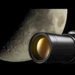 Nikon COOLPIX P1100 μπροστά από τη Σελήνη