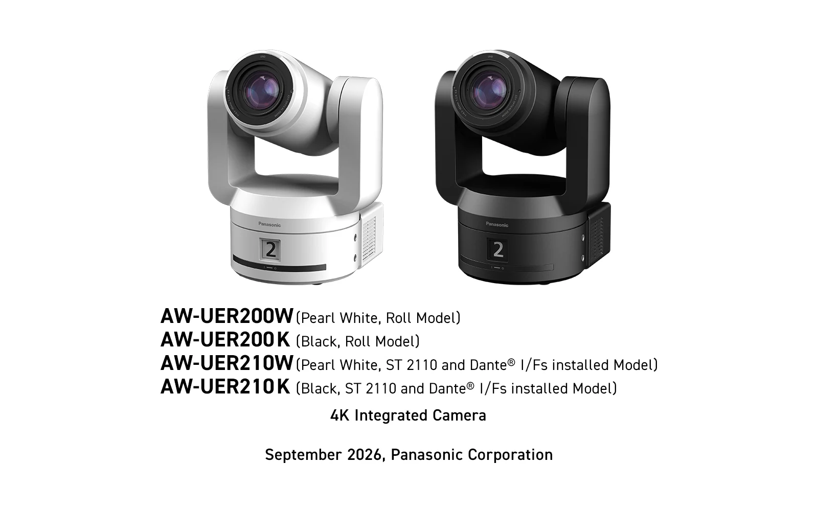Η μαύρη Panasonic AW-UER200 PTZ κάμερα με δυνατότητα roll