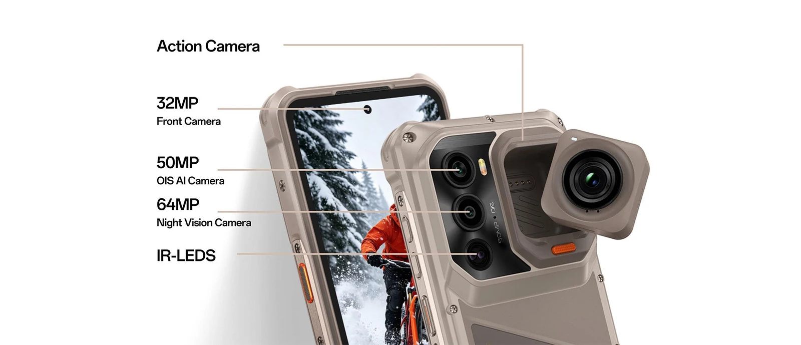 RugOne Xsnap 7 Pro camera system with 50MP, 64MP night vision and 32MP cameras