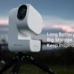 Seestar S50 Pro σε τρίποδο κάτω από τον νυχτερινό ουρανό