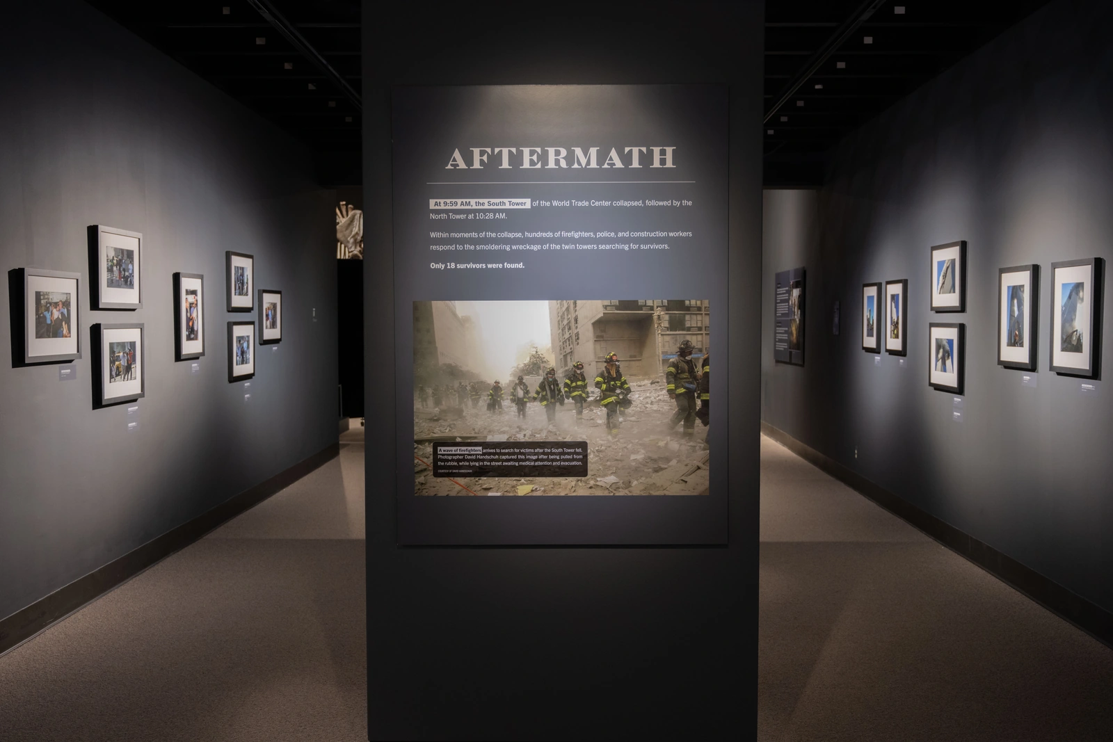 Η ενότητα Aftermath της έκθεσης Witness to 9/11