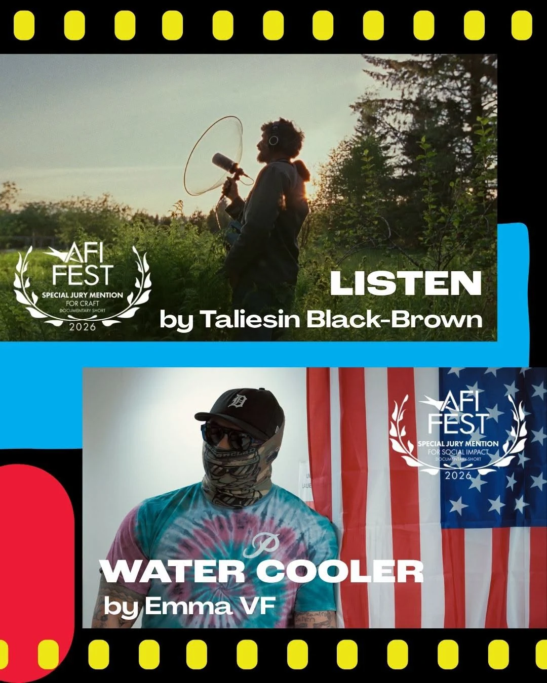 Επίσημη κάρτα AFI FEST για Listen και Water Cooler