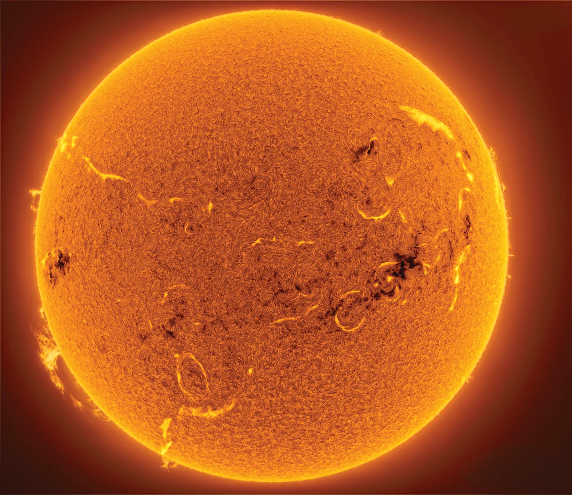 The full solar disk in hydrogen-alpha — Mehmet Ergün