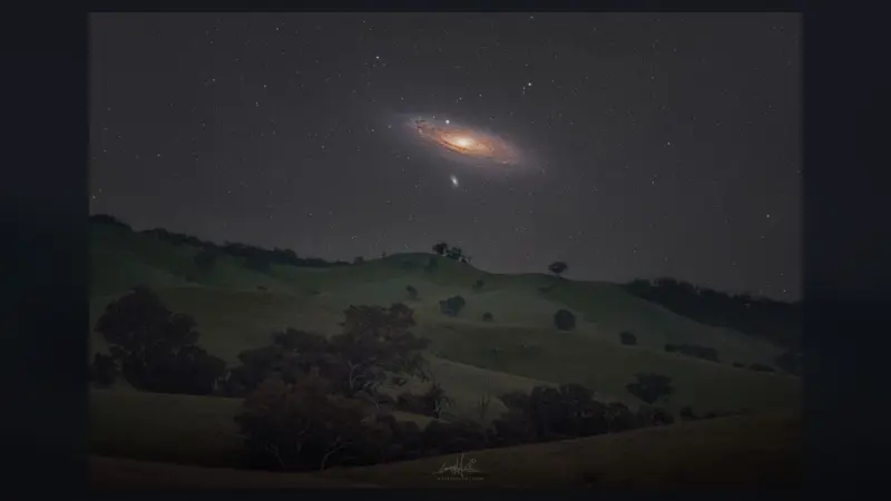 Andromeda above Australia: the striking composite selected by NASA