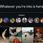 Οθόνη Instagram for TV με προτεινόμενα Reels και προφίλ δημιουργών
