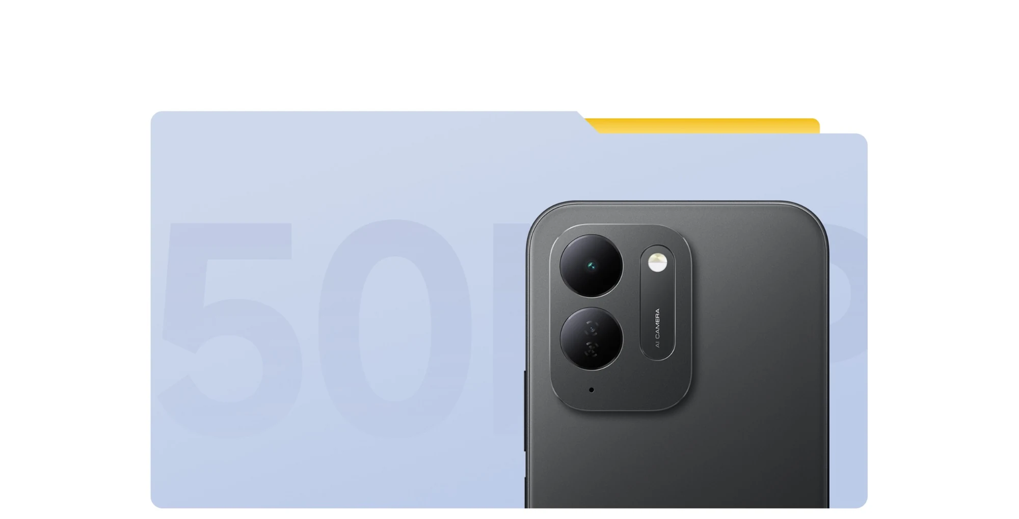 Close view of the POCO C95 Pro camera system