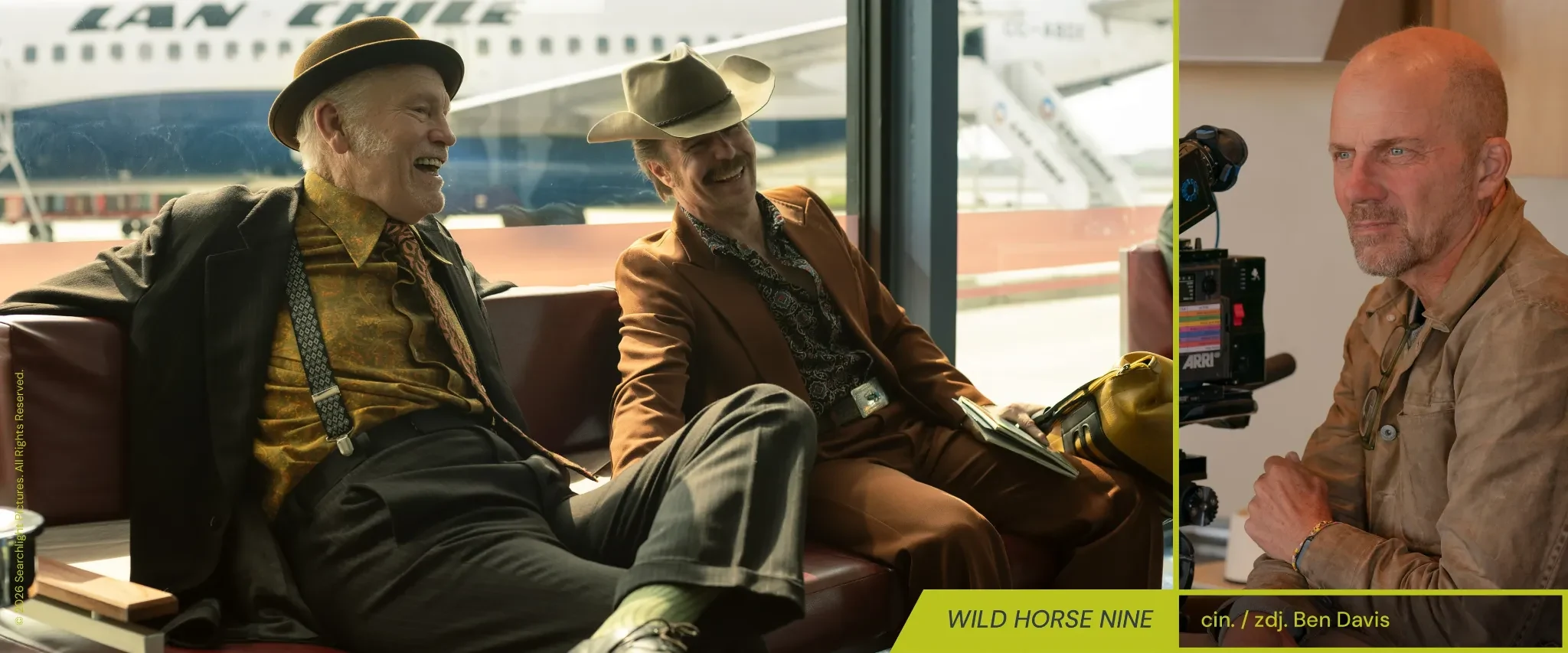 Wild Horse Nine — film still and portrait of cinematographer Ben Davis