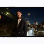 Το Final Cut Camera 2.4 σε iPhone 18 Pro με λήψη νυχτερινού πορτρέτου