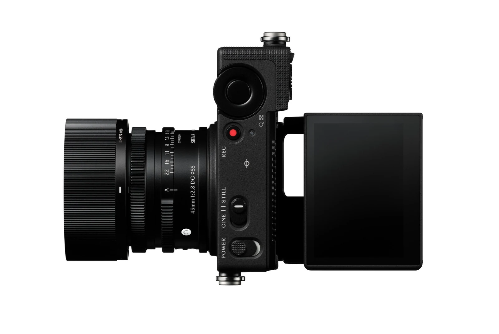 Sigma FP2 side profile with the LCD deployed