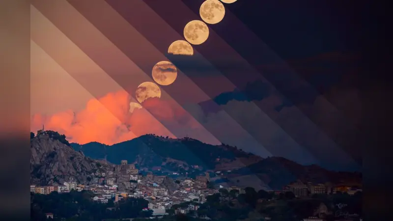 NASA APOD: Harvest Moon, the Belt of Venus and Mount Etna in One Striking Composite