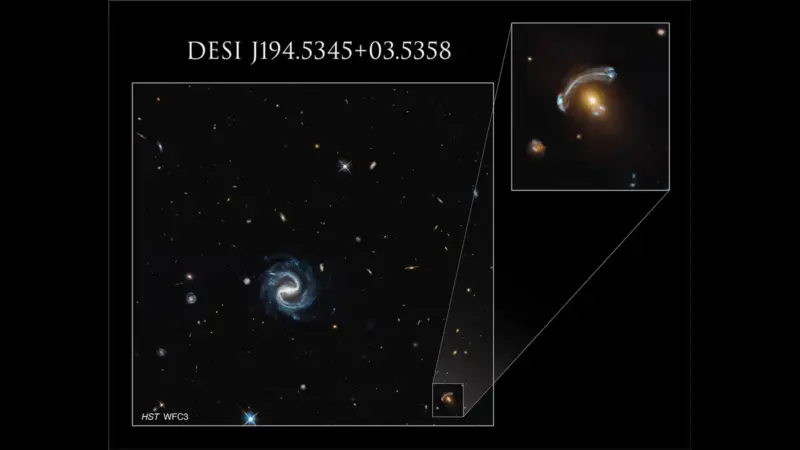 Hubble: Η βαρύτητα «φωτογραφίζει» δύο φορές τον ίδιο μακρινό γαλαξία