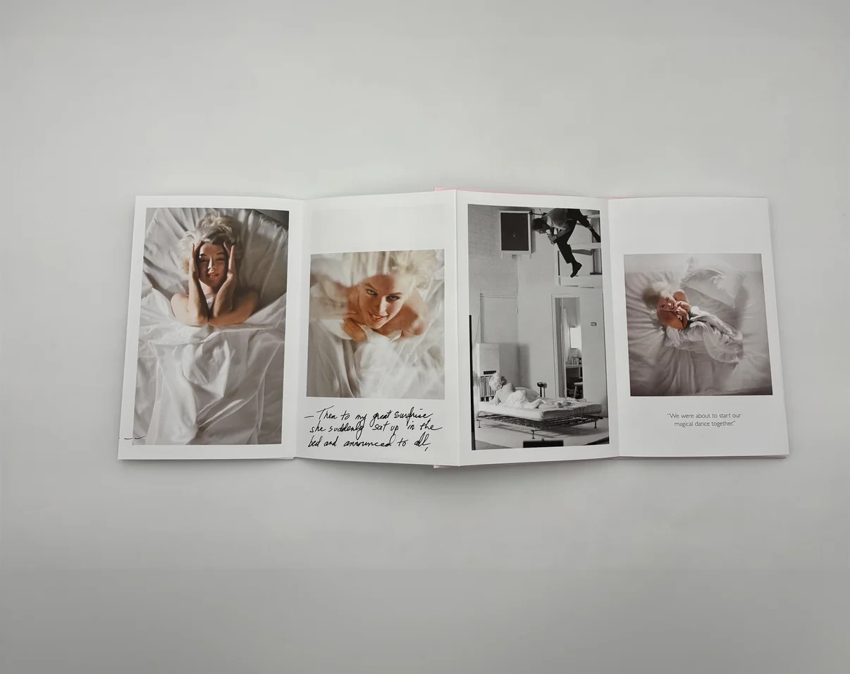 Η έκδοση leporello «Marilyn. A Magical Dance» ανοιγμένη. Εικόνα: Damiani Books / © Douglas Kirkland / MHG Kirkland, LLC.