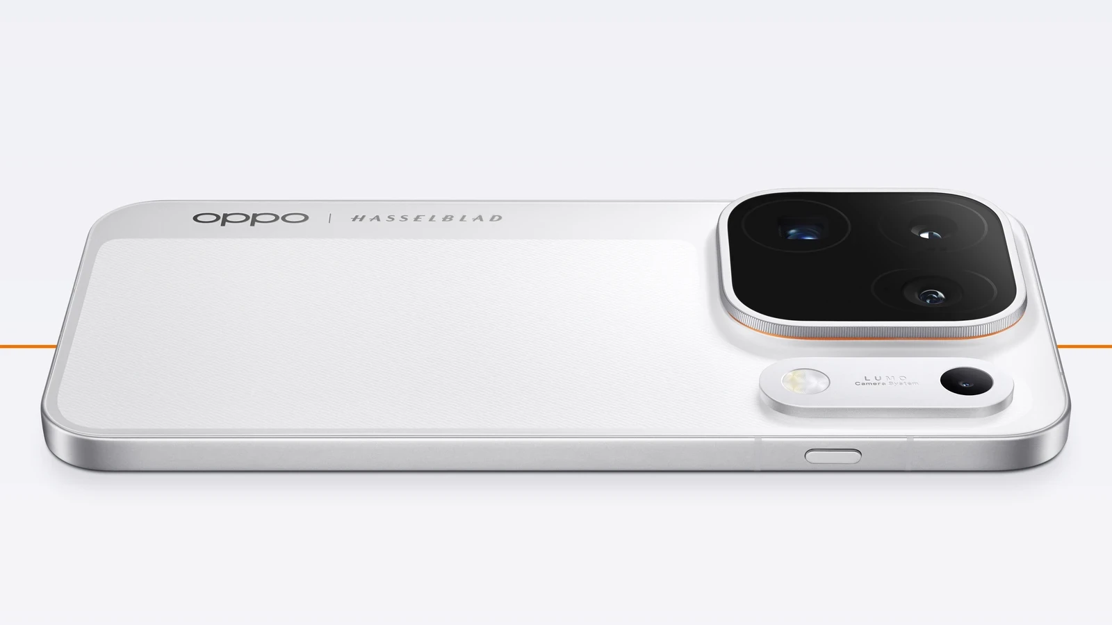 Λευκό OPPO Find X10 Pro Max με τρεις πίσω κάμερες και το διακριτικό Hasselblad