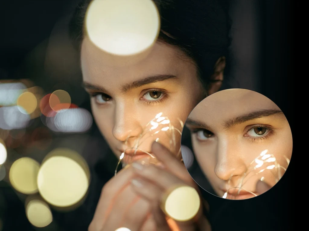 Official low-light portrait sample with bokeh from the Viltrox 35mm F1.4 Pro