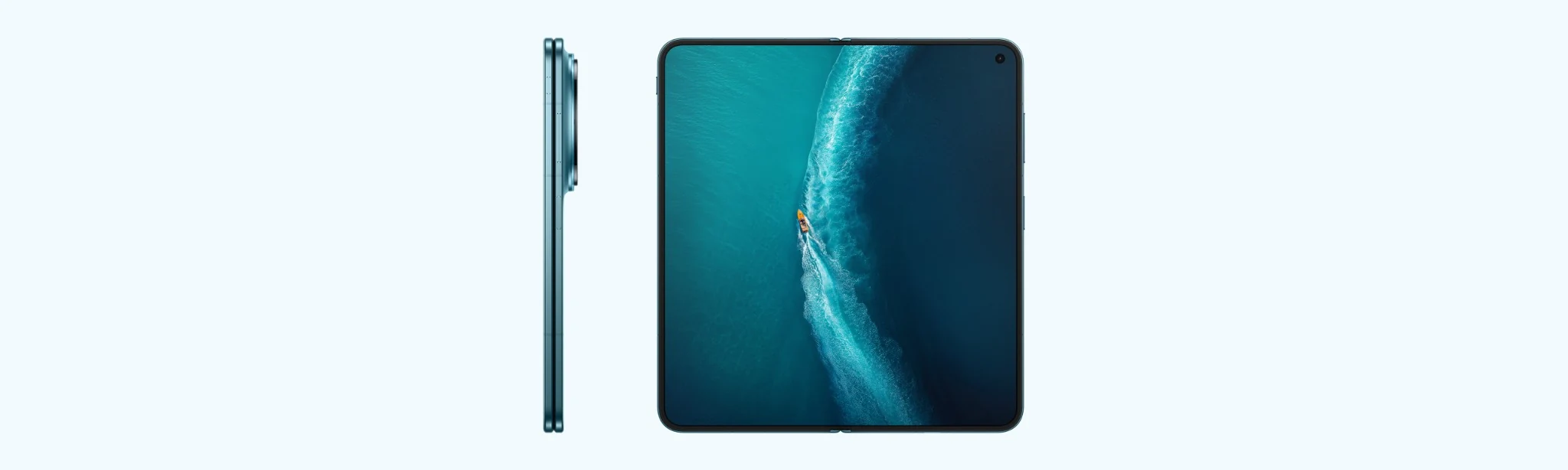 Το vivo X Fold6 ανοιχτό με μεγάλη εσωτερική οθόνη