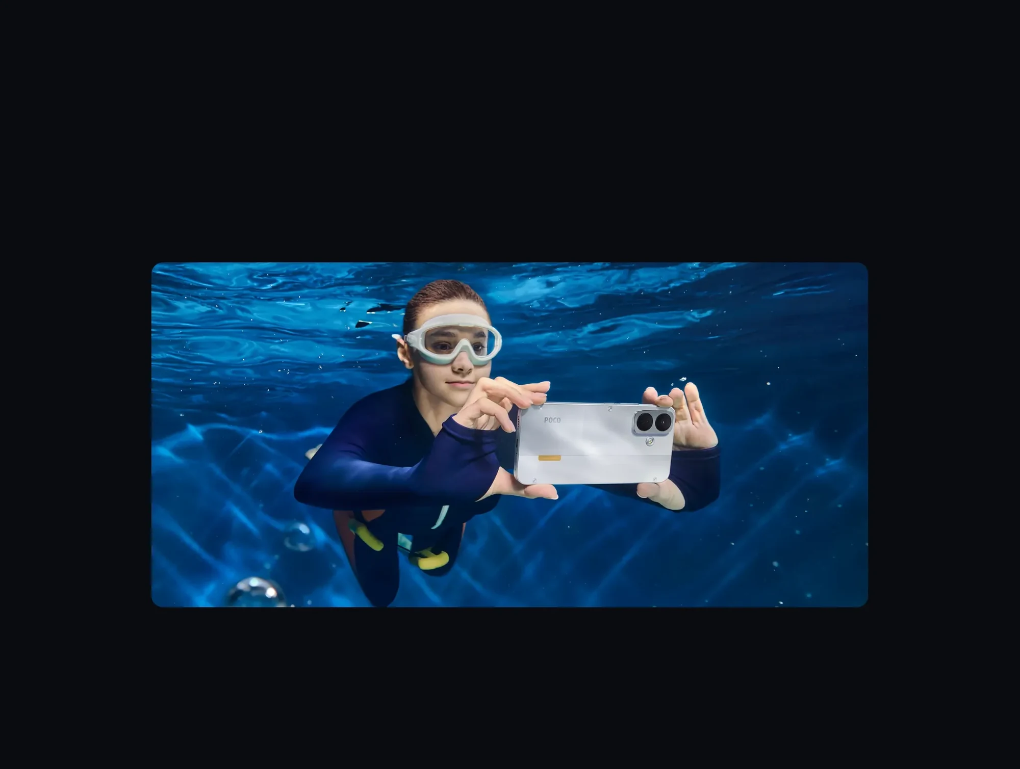 POCO X8 being used for underwater shooting